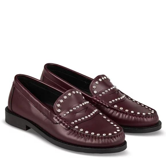 sandro Shoes - Liver Embellished Leather Loafers